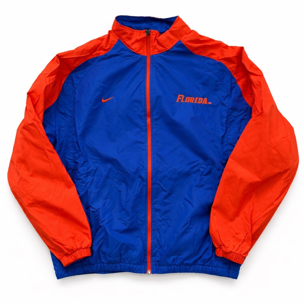 Nike Team Florida Gators Windbreaker Jacket Blue Orange Size L Retro